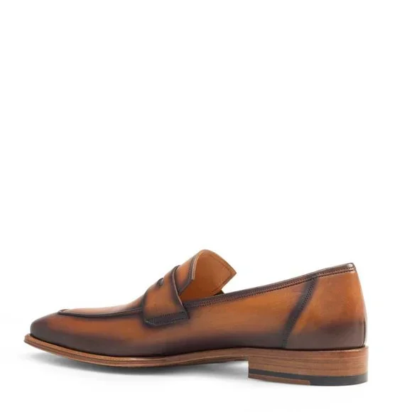 Bashwood Handmade Brown Leather Loafer Shoes Men main image 3
